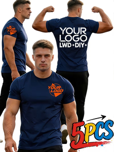 T-shirts décontractés personnalisés OEM/ODM imprimés en sérigraphie pour hommes – Coton premium 100 % respirant, anti-plis, séchage rapide, écologique - Product Image 2