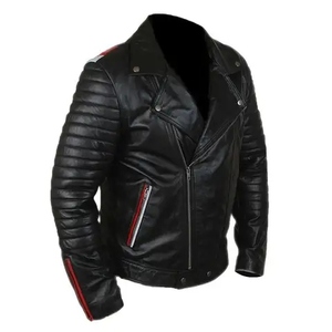 Rugged Men Motorbike <b>Jacket</b> <b>With</b> Leather Build Protective Features Comfortable <b>Lining</b> And Heavy Duty Riding Gear For Bikers - Product Image 5