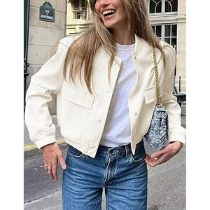 Custom Embroidered Varsity Jacket Women Streetwear Letterman Coat Manufacturer USA - Product Image 4