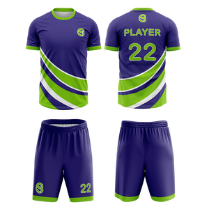 Conjunto de Uniforme de Fútbol para Hombre Adulto, Transpirable y de Secado Rápido, Personalizado, 100% Poliéster, Camiseta de Manga Corta y Pantalones Cortos para Entrenamiento de Fútbol - Product Image 5