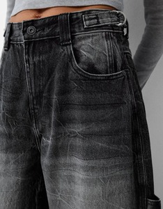 Prix de gros : Jeans en coton pour femmes, style Boyfriend à jambe large et coupe droite taille mi-haute, en denim, pour femmes, faible MOQ - Product Image 5