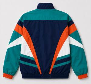 Custom Retro Street Wear Colorblock <b>Jacket</b> Polyester Zipper Oversized <b>Mens</b> Windbreaker <b>Jacket</b> - Product Image 6