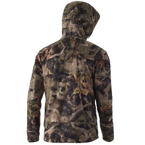Men's <b>Waterproof</b> Soft Shell Solid Breathable Hooded Hunting <b>Jacket</b> <b>Long</b> Sleeve Thick Fleece Lining Zipper Closure Safari Style - Product Image 2