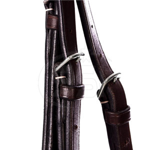 Bridon en cuir de haute qualité à ajustement réglable pour cavaliers équestres recherchant confort et performance fiables - Product Image 4