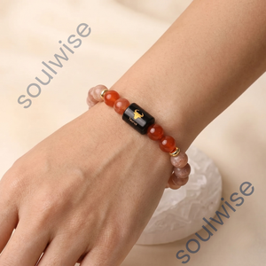 Bracelet de fête de style bohème pour femme TARUS, orné de pierres de soleil et de cornaline - Product Image 2
