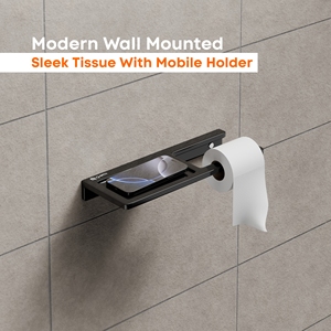 Portarrollos de Papel Higiénico de Grado Comercial y Soporte para Teléfono Móvil, Doble Función, Accesorios de Baño para Hostelería y Espacios Públicos - Product Image 2