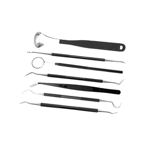 Kit de 7 outils dentaires en acier inoxydable, outils de nettoyage dentaire, grattoir à dents, ensemble d'hygiène dentaire, équipement dentaire - Product Image 5