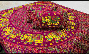 Funda nórdica Queen completa con diseño impreso de sábana india de trabajo de hilo para uso doméstico Idea de regalo perfecta - Product Image 4