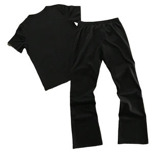 ชุดวอร์มผู้ชาย เสื้อยืดโอเวอร์ไซส์และกางเกงขายาว ชุดลำลอง 2 ชิ้น สกรีนโลโก้ได้ กางเกงจ็อกเกอร์ขากว้าง เสื้อยืดผู้ชาย - Product Image 2