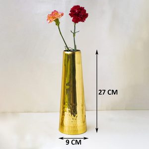 Modern Luxury Metal Handmade Flower Vase Holder Hammered Base Anti-Slip Design for Tabletop Display-Lightweight Rust Resistant - Product Image 6