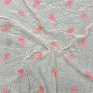 Tela Chanderi Bordada de Alta Calidad, Material Chanderi de Diseño para Saree, Kurti y Traje Salwar - Product Image 1