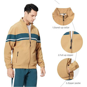 Conjunto Deportivo Casual Transpirable de Alta Calidad al por Mayor, con Cierre de Cremallera, Corte Ajustado, para Hombre - Product Image 6