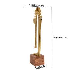 Jaffs Exports Handcrafted Gold Plated Aluminium Bending Men Sculpture Contemporary Art Decor Tabletop Display Eco-Friendly - Product Image 4
