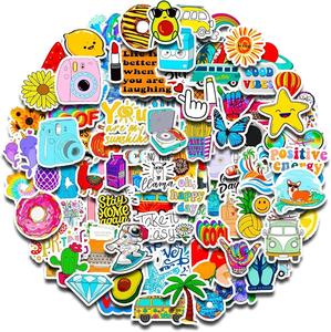 Ks Printing High Quality 100pcs PVC Die Cut-048 Cartoon Sticker | Waterproof Anti UV Eco Friendly <b>Self</b> <b>Adhesive</b> UV Decorative - Product Image 5