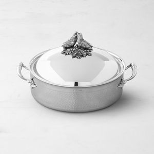 Casserole moderne en acier inoxydable avec couvercle en acier inoxydable, compatible induction, passe au four, écologique, durable, taille personnalisable - Product Image 2