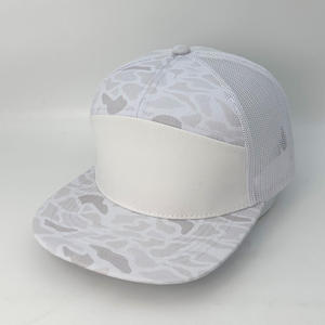 Casquette Trucker Unisexe OEM 2026 en Maille Blanche, 6 Panneaux, Réglable, Décontractée, Respirante, Imperméable, Printemps-Été, Style Streetwear - Product Image 2