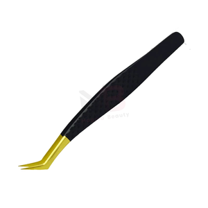 Juego de Pinzas para Pestañas de Acero Inoxidable de Precisión 2026, Mango Negro, Punta Dorada, 8 Piezas, para Herramientas de Extensión de Pestañas - Product Image 6