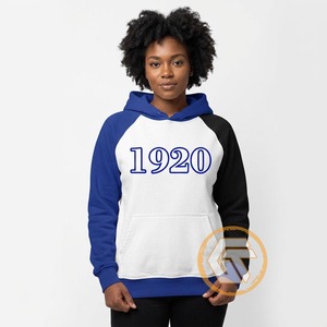 GREEK TREASURES เสื้อฮู้ดผู้หญิงผ้าฝ้ายฟลีซปักโลโก้ด้านหน้าแบบกำหนดเอง Zeta Phi Beta สำหรับฤดูหนาว เป็นมิตรกับสิ่งแวดล้อม ระบายอากาศได้ดี - Product Image 4
