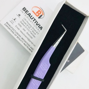 แหนบต่อขนตาทำจากสเตนเลสอย่างยั่งยืนด้ามจับพิมพ์ลายดอกไม้ปลายแหลมงานตามสั่งแบบมืออาชีพ - Product Image 5