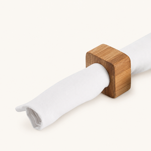 Wholesale Eco-Friendly Handcrafted Square Bamboo Napkin Rings Wooden Napkin Holder for Sustainable Wedding and Hotel <b>Table</b> Decor - Product Image 1
