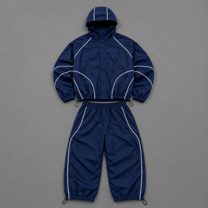 Conjunto Deportivo de Poliéster para Hombre, Chaqueta Cortavientos Reflectante 3M Personalizada y Pantalones Cortos, Conjunto para Correr, Chaqueta Cortavientos de Nailon y Pantalones Cortos - Product Image 2