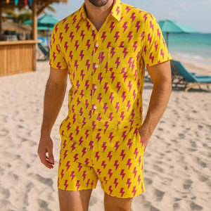 Rompers para Hombre, Casuales, de Manga Corta, de Verano, de Algodón y Lino, Transpirables, Ligeros, Cómodos y Elegantes para Uso Diario - Product Image 3