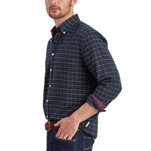Camisas de franela de alta calidad para hombre, manga larga, algodón, a cuadros, tela de franela para camisa de hombre, OEM personalizado - Product Image 5