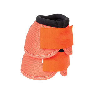 Botas de Montar a Caballo Personalizadas de Neopreno y PVC con Malla Transpirable, Logotipo Personalizado, Color Naranja Sólido, Protector de Tobillo con Cierre de Gancho y Bucle - Product Image 4