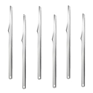 Kits d'outils de pédicure, grattoir à pieds professionnel en acier inoxydable pour éliminer les peaux mortes, 6 grattoirs à pieds - Product Image 4