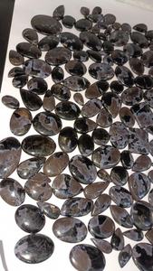 Lote al por mayor de cabujones de jaspe marrón natural con corte cojín |   Piedra Negra Pulida para la Fabricación de Joyas - Product Image 2