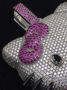 จี้เพชรโมอิสซาไนต์เงินแท้ 925 แบบเต็มเม็ด ประดับเพชรเต็มตัว สไตล์ฮิปฮอป ลายการ์ตูน - Product Image 4