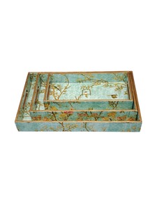 Bandeja de madera premium diseñada para servir con elegancia y decoración natural del hogar. Bandeja de madera duradera diseñada para té, café y aperitivos. - Product Image 2