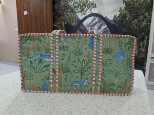 Bolsa de Mano Acolchada de Algodón para Mahjong, Estampado de Leopardo de la Selva, Estuche Portátil para Mahjong, Almacenamiento de Fichas, Regalo de Viaje para Mamá - Product Image 2