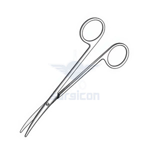 Ciseaux Metzenbaum 15 cm / 6 pouces, ciseaux chirurgicaux courbes à bout arrondi, acier inoxydable, instrument chirurgical - Product Image 4