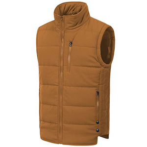 Gilet de sport en gros, gilet matelassé respirant à col montant, gilet chaud en duvet pour hommes - Product Image 4
