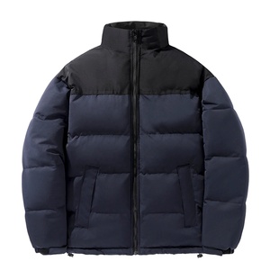 Men's Designer Quilted Puffer <b>Jacket</b> for Winter Custom Green Polyester <b>Waterproof</b> Bubble <b>Padded</b> Stand Coat Thin Thickness for - Product Image 3