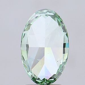 EVERGLOW 3.00CCT Diamant synthétique de laboratoire CVD de qualité supérieure, taille ovale, vert vif fantaisie, VS2, certifié IGI, pour la fabrication de bijoux haut de gamme - Product Image 5
