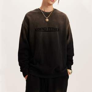 Sudadera con Efecto Lavado Ácido, Fabricación OEM, Sudadera con Cuello Redondo, Personalización de Marca para Minoristas y Compradores al por Mayor - Product Image 3