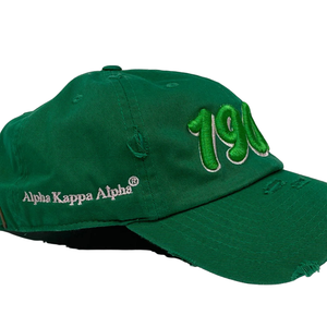 AKA 1908 Green Hat Embroidered Letter Baseball <b>Cap</b> Adjustable Cotton Headwear Casual Fashion <b>Vintage</b> Style Hat for Men Women - Product Image 3