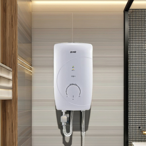 เครื่องทำน้ำร้อนติดผนัง LED ติดผนัง CX9i ทำจากพลาสติก ABS ไม่มีถังอาบน้ำ3.5KW สีเงินมีคุณภาพสูงแบบอังกฤษ - Product Image 6