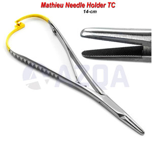 ที่จับเข็มสแตนเลสสตีล Mathieu TC 14 ซม. ทังสเตนคาร์ไบด์ เครื่องมือผ่าตัดทางทันตกรรมสำหรับการผูกเชือกและเย็บแผล - Product Image 3
