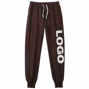 Custom Chocolate Brown <b>Men</b> Straight Leg <b>Fleece</b> Sweatpants Drawstring Waist Relaxed <b>Lounge</b> <b>Pants</b> Wholesale USA UK EU Buyer B2B - Product Image 1