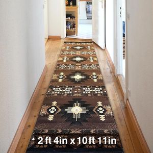 Southwest Native American Boho <b>Rug</b> Thick Soft and Durable Easy to Maintain Tribal Design <b>Runner</b> for Bedroom Use - Product Image 1