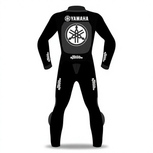 Traje de Motociclismo Ramaha Negro, Traje de Carreras MotoCP de 1 Pieza, Cuero Vacuno/Canguro, Mono de Motociclismo para Pista/Conducción, Traje MotoCp para Motociclistas - Product Image 2