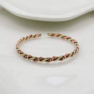 Twisted <b>Copper</b> Alloy Cuff <b>Bracelet</b> Vintage Style Unisex Jewelry Antique Plated <b>Bracelets</b> - Product Image 1