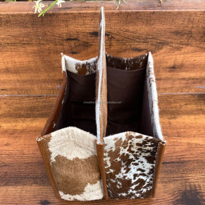 Fabricant personnalisé Vente en gros Lot de 6 sacs de transport en cuir de vachette fait main Boîte à bière personnalisée de grande capacité de qualité supérieure avec poignée - Product Image 6