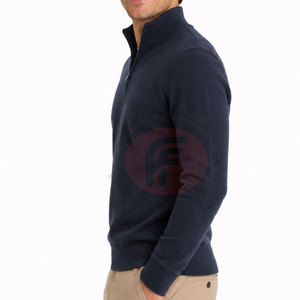 Everyday Fashion Top Men <b>Quarter</b> <b>Zip</b> <b>Sweater</b> Long Sleeve Soft Knit Winter Casual Warm Eco-Friendly Breathable 100% Cotton - Product Image 3