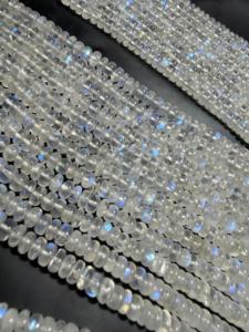 ลูกปัดมูนสโตนทรงกลมสีรุ้งธรรมชาติสำหรับทำสร้อยคอ - Product Image 3