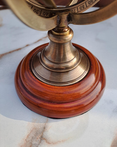 Globe armillaire en laiton : Décoration nautique vintage - Product Image 6