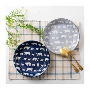 Assiettes en céramique traditionnelles pour hôtel, vaisselle unique pour restaurant japonais - Product Image 1